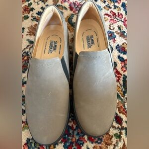 Samuel Hubbard Marin Slip-on Shoes In Taupe Nubick Leather Size 7.5M NWOB